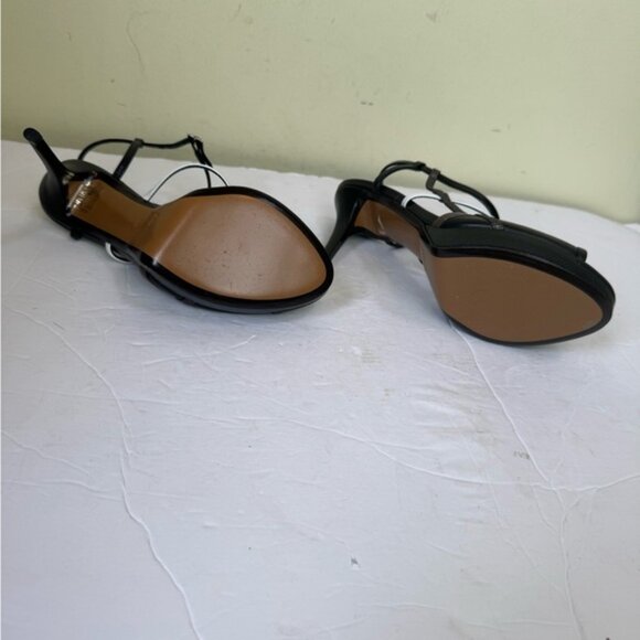 Fendi NEW Leather Logo Open Toe Strappy Platform Stiletto Heels Shoes Sandals 7 - Picture 12 of 16